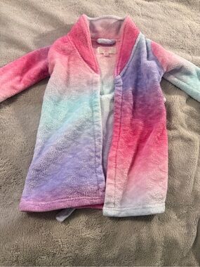 XOXO Plush Gradient Bathrobe in Pink, Purple, Blue
